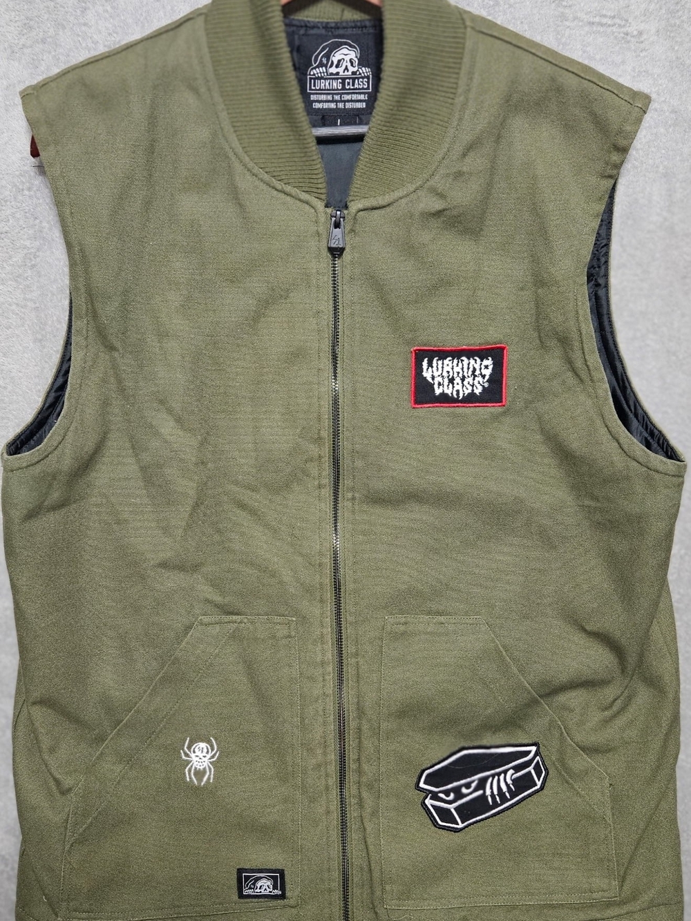 Lurking Class by Sketchy Tank DIY Olive Vest Size Large